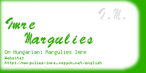 imre margulies business card